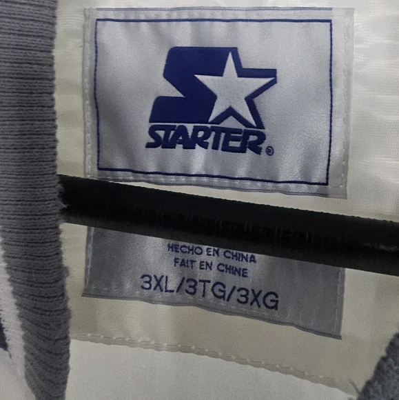 STARTER Dallas Cowboys White and Blue  Jacket Excellent Condition. - Picture 4 of 6